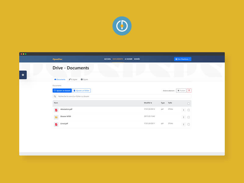 accueil depot de document opendoc