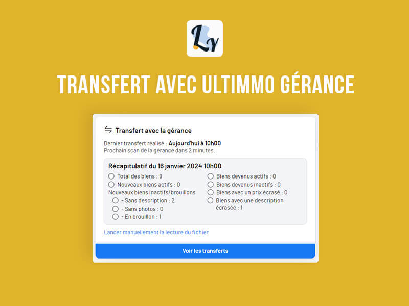 cadre information de l'import automatique des biens du logiciel